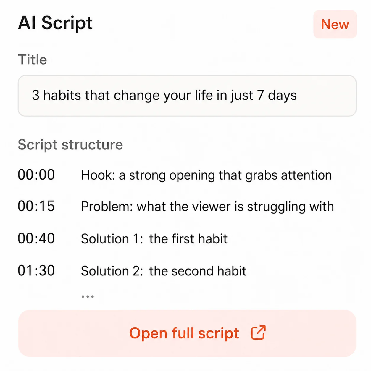 Get an AI script